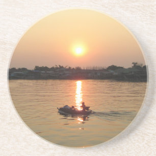Chao Phraya Fluss Sunset ... Ayutthaya, Thailand Sandstein Untersetzer