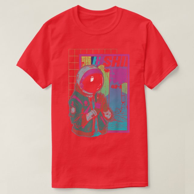 Chaos Astronaut Punk Spaceman  T-Shirt (Design vorne)