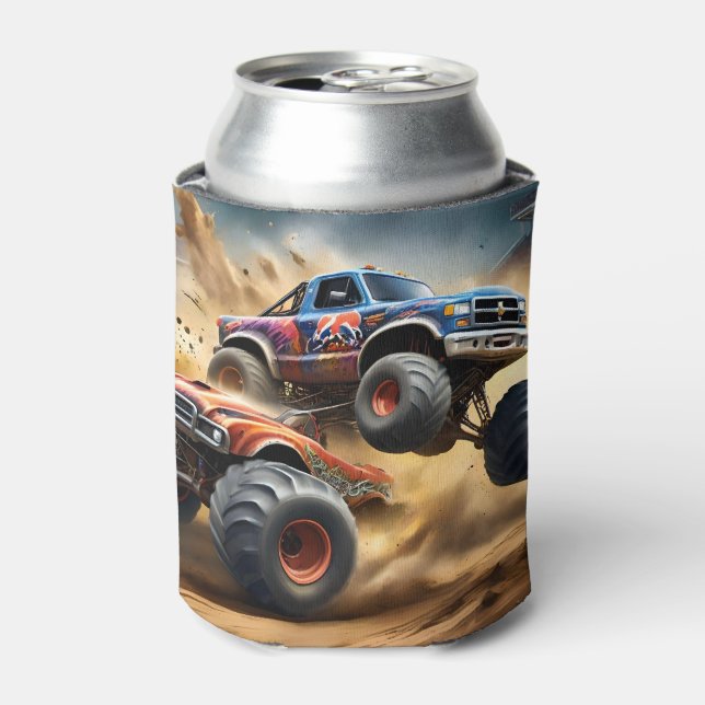 Chaos auf Rädern: Monster Truck Smash Derby Dosenkühler (Kanne Vorderseite)