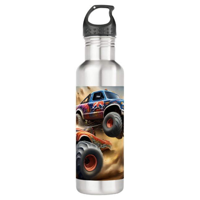 Chaos auf Rädern: Monster Truck Smash Derby, Edelstahlflasche (Vorderseite)