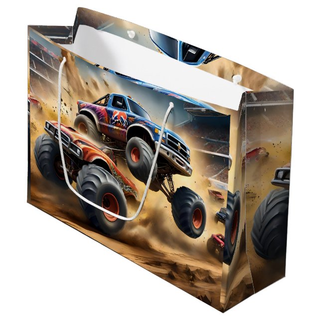 Chaos auf Rädern: Monster Truck Smash Derby Große Geschenktüte (Vorderseite Schrägansicht)