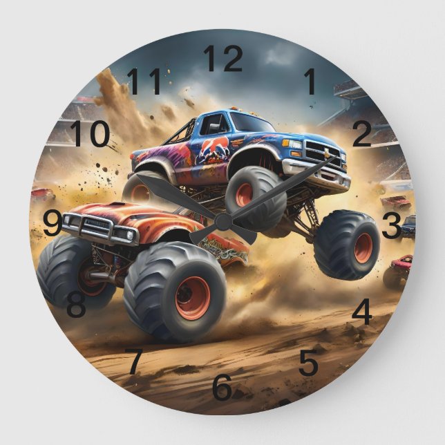Chaos auf Rädern: Monster Truck Smash Derby, Große Wanduhr (Vorderseite)