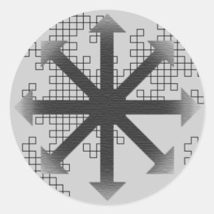 Chaos-Aufkleber Runder Aufkleber