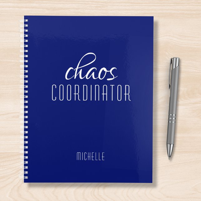 Chaos Coordinator Blue Personalized Name Planer (Von Creator hochgeladen)