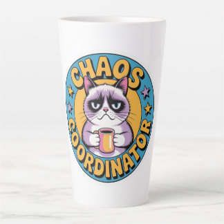 Chaos Coordinator Cat Sticker - Funny Grumpy Coffe Milchtasse