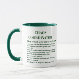 Chaos Coordinator Definition Foto Office-Mitarbeit Tasse