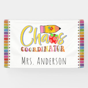 Chaos Coordinator Lehrer Poster Banner
