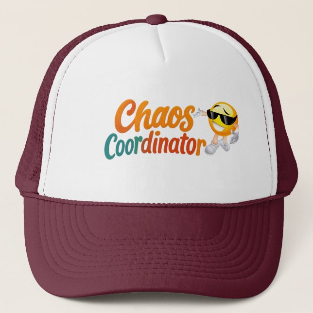 Chaos Coordinator Trucker Hat – Funny Gift for Mom Truckerkappe (Vorderseite)