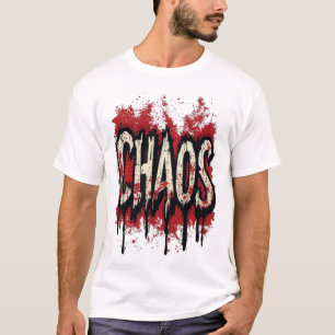 Chaos-Distressed-Grunge-Typografie - Kantiger Spri T-Shirt