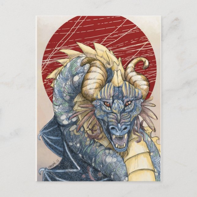 Chaos Dragon Postkarte (Vorderseite)