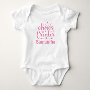 Chaos-Erstellerin Rosa Baby Mädchen Baby Shower Ge Strampler