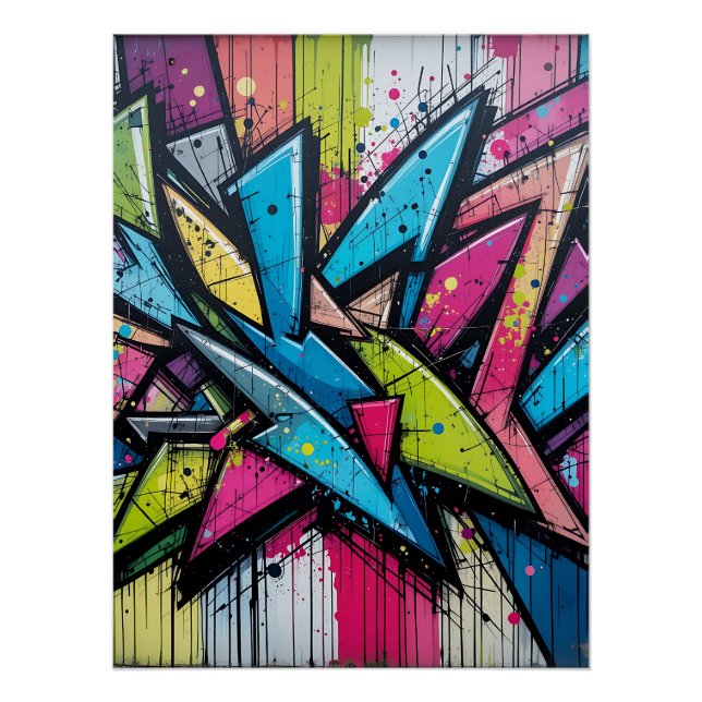 Chaos & Harmony: Abstract Graffiti Explosion Poster (Vorderseite)