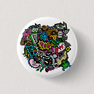 Chaos im Farbknopf-Abzeichen Button
