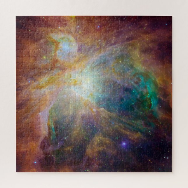 Chaos im Herzen des Orion Spitzer Hubble Composite (Vertikal)