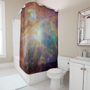 Chaos im Herzen des Orion Spitzer Hubble Composite Duschvorhang