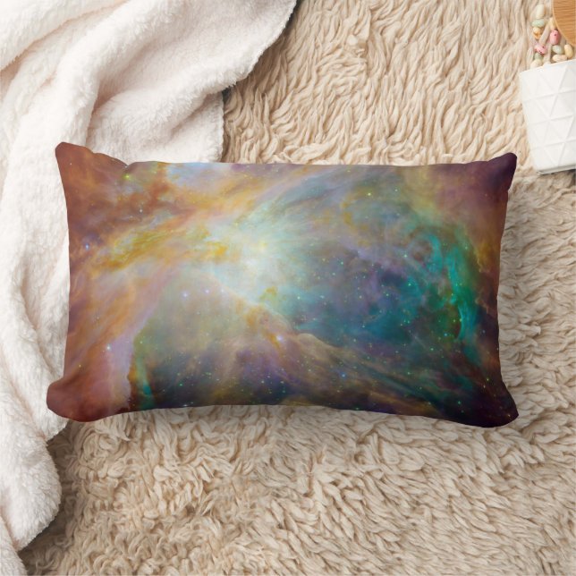 Chaos im Herzen des Orion Spitzer Hubble Composite Lendenkissen (Decke)