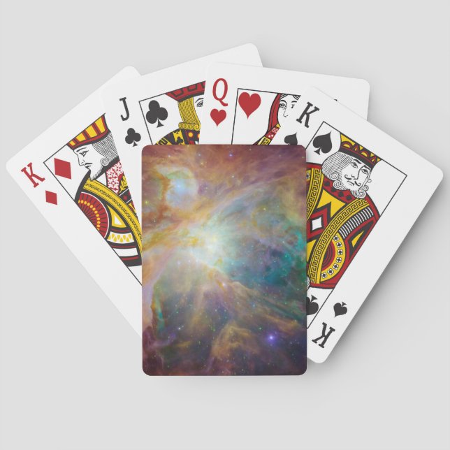 Chaos im Herzen des Orion Spitzer Hubble Composite Spielkarten (Rückseite)