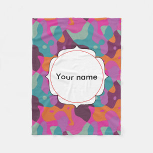 Chaos in Retrofarben Fleecedecke