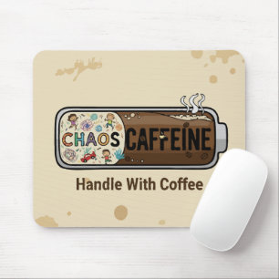 Chaos & Koffein Lustiges Erziehen Mütterliches Leb Mousepad