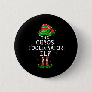 Chaos-Koordinator Elf Group Matching Family Christ Button