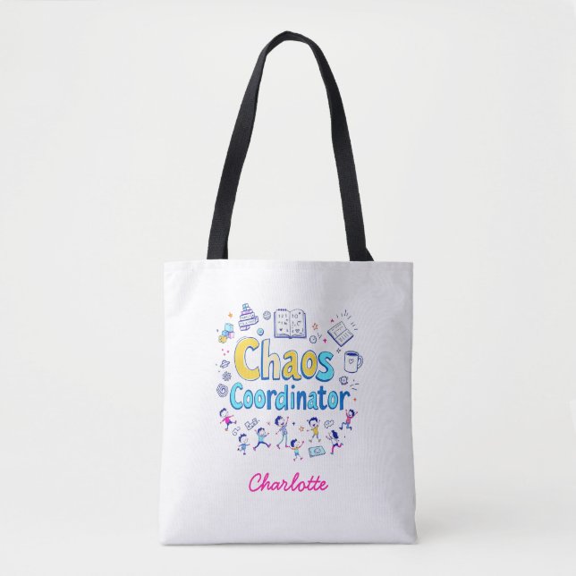 Chaos-Koordinator | Funny Mama Life | Personalisie Tasche (Vorderseite)