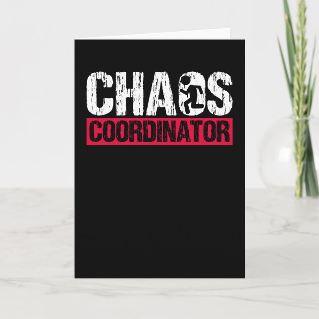 Chaos-Koordinator Funny Parentation für Mama Karte (Vorderseite)