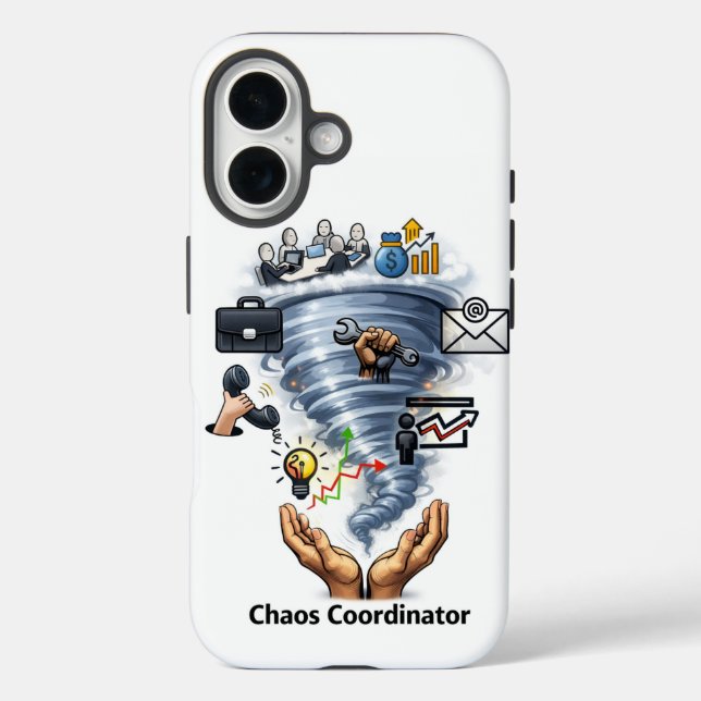 Chaos Koordinator  iPhone 16 Hülle (Rückseite)