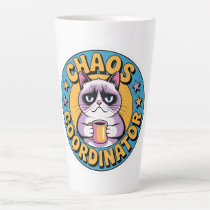 Chaos-Koordinator Katzen-Aufkleber - Lustige mürri Milchtasse