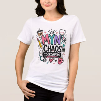 Chaos-Koordinator-Krankenschwester T-Shirt – Lusti Tri-Blend Shirt