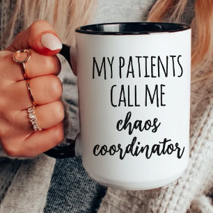 Chaos-Koordinator-Krankenschwester Tasse, Lustige  Tasse
