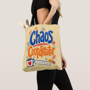 Chaos-Koordinator Lehrer Zurück zur Schule Design Tasche