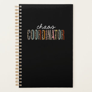 Chaos Koordinator Leopard Print Funny Gift Planer