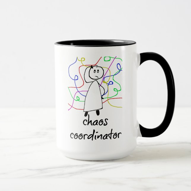 Chaos-Koordinator, lustig, Kaffee-Tasse Tasse (Rechts)