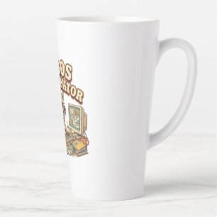 Chaos-Koordinator Lustiger Überarbeiteter Waschbär Milchtasse