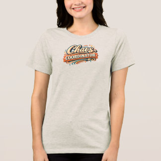 Chaos-Koordinator Lustiges Mütterleben Retro-Typog Tri-Blend Shirt