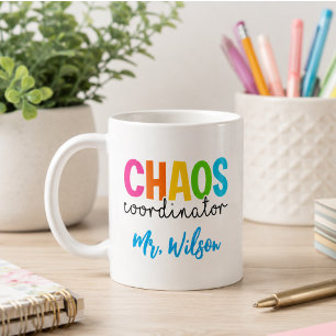 Chaos-Koordinator-Notizbuch – Lustiger Lehrerzitat Kaffeetasse