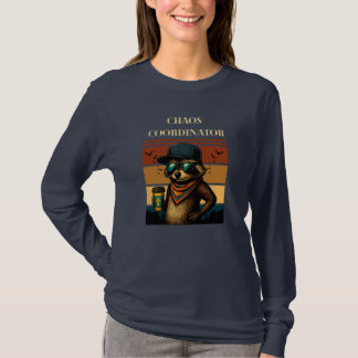 Chaos-Koordinator Raccoon Langschläfer-Shirt T-Shirt