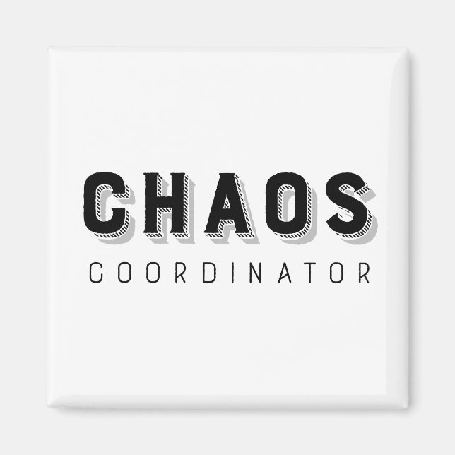 Chaos-Koordinator Typografie Magnet (Vorne)