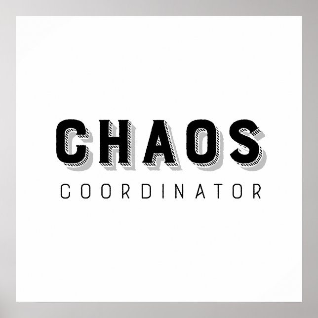 Chaos-Koordinator Typografie Poster (Vorne)