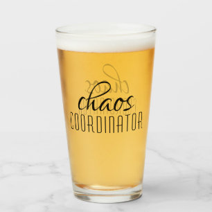 Chaos-Koordinator Typografischer Text Glas