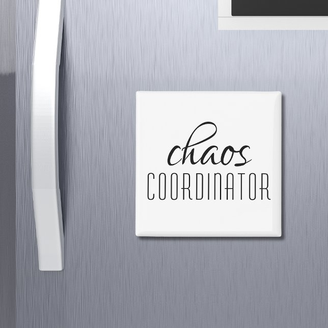 Chaos-Koordinator Typografischer Text Magnet (Von Creator hochgeladen)