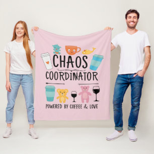 Chaos-Koordinator - Von Kaffee und Liebe angetrieb Fleecedecke