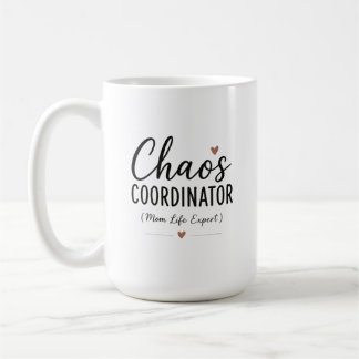 Chaos Koordinatorin Lustiges Mama Leben Typografie Kaffeetasse