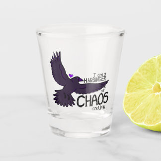 Chaos-Krähen-Teppich Schnapsglas