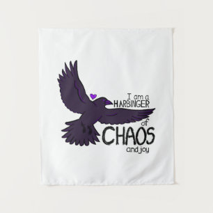 Chaos-Krähen-Teppich Wandteppich