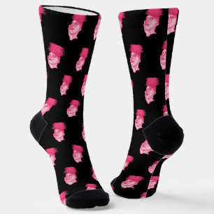 Chaos-Lady in Rosa Socken