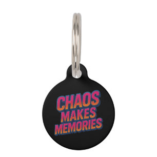 Chaos macht Erinnerungen Retro Synthwave Design lu Haustiermarke