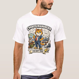 Chaos-Manager Lustige Bürokatze Vektor T-Shirt