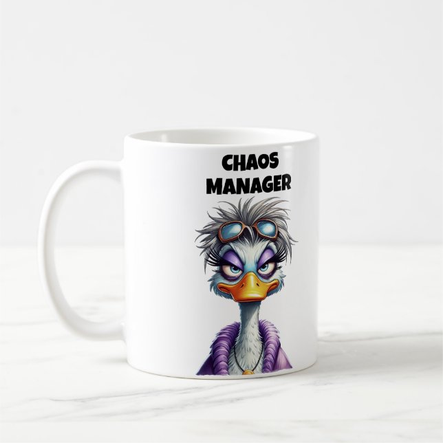Chaos-Managerin Mama Kaffeetasse (Links)