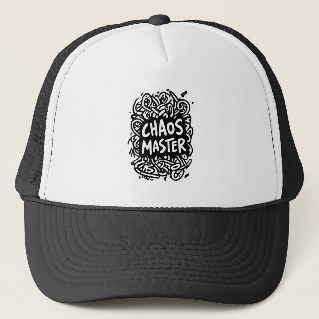 Chaos Master – Multitasking-Design Truckerkappe (Vorderseite)